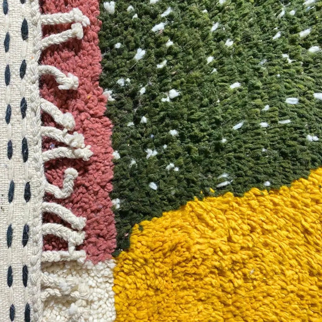 Tapis azilal coloré 144×144 cm