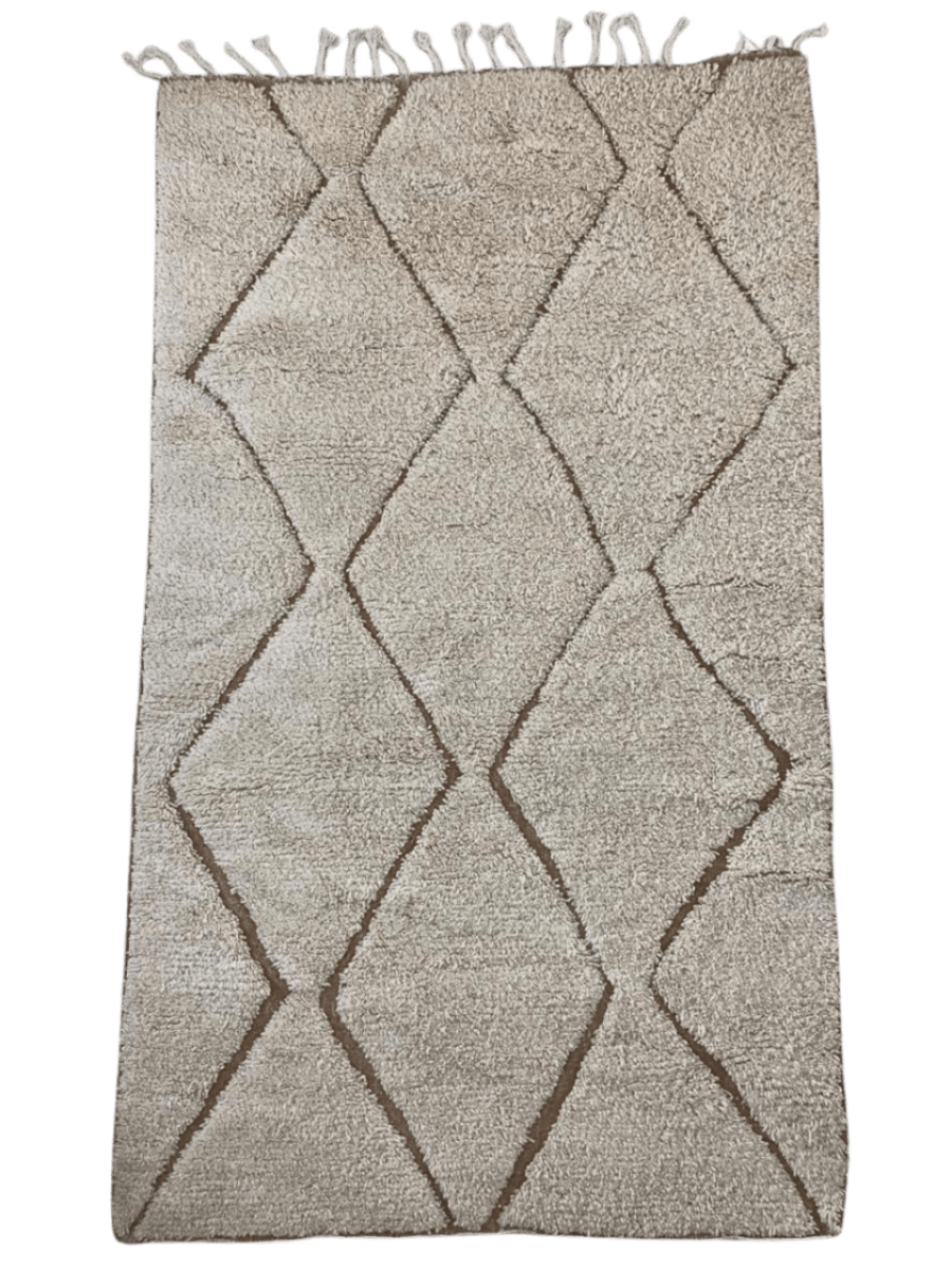 tapis beni ouarain blanc 260x160 cm