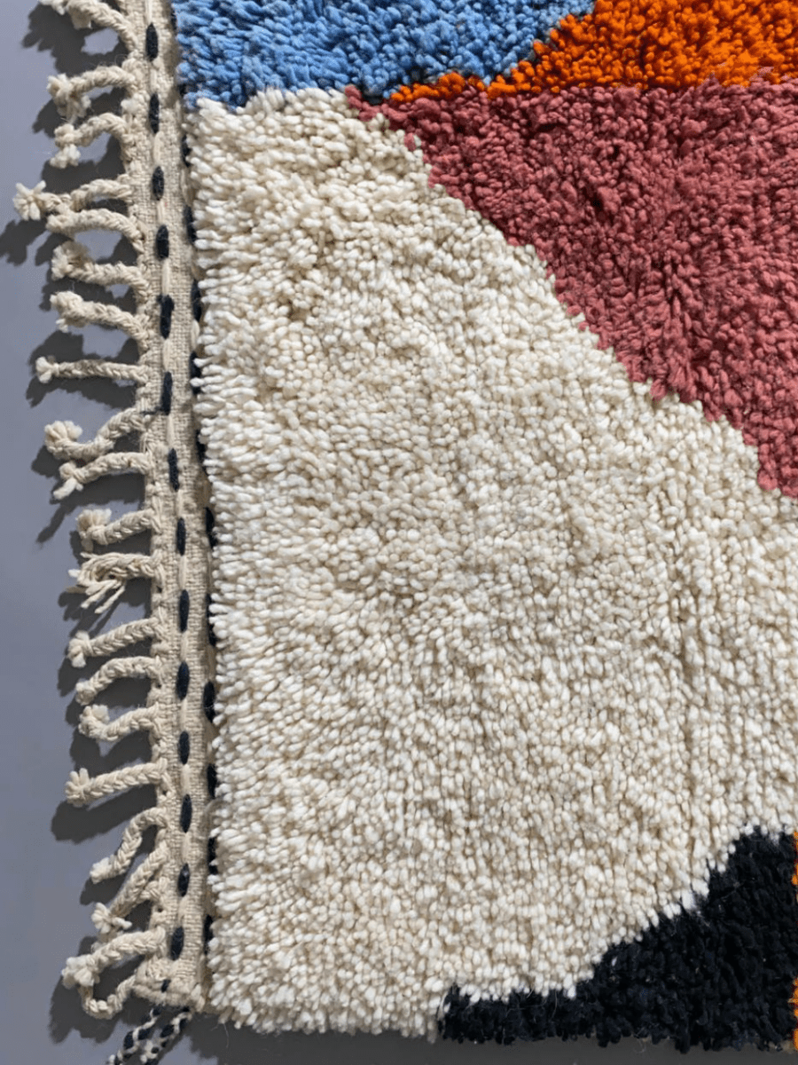 Tapis Beni Ouarain coloré 144×144 cm