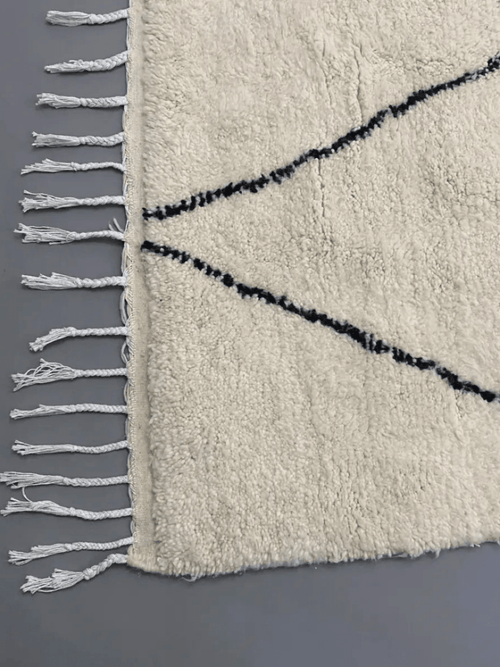 Tapis marocain blanc 250x168 cm