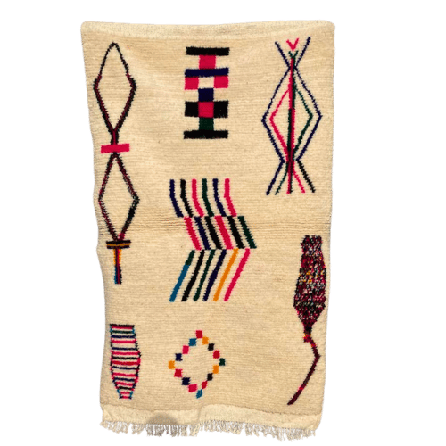 Tapis berbère Azilal fait main – 165x 100 cm