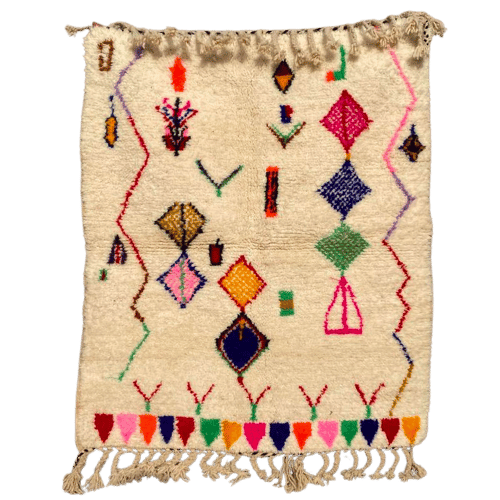 Tapis berbère Azilal fait main – 150X 125 Cm