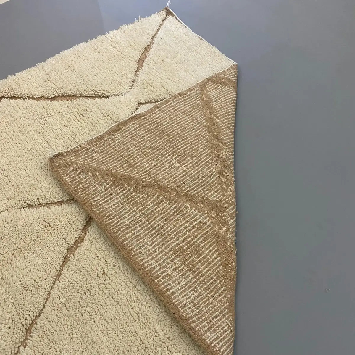 Grand Tapis artisanal blanc – 260x160 cm - decoecoart