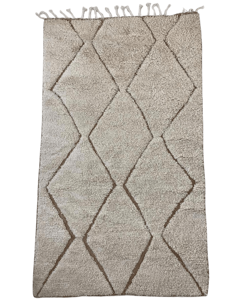 tapis beni ouarain blanc 260x160 cm