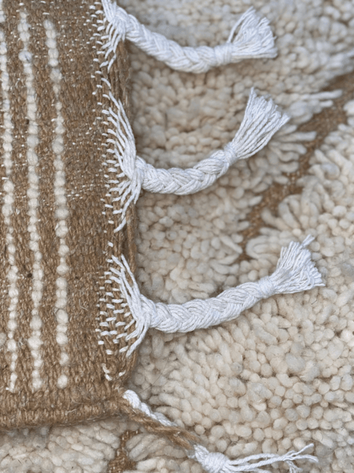 tapis beni ouarain blanc 260x160 cm