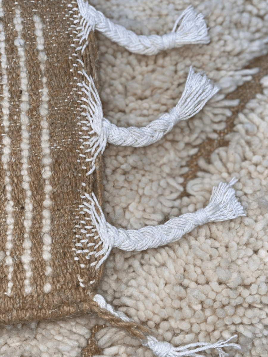 tapis beni ouarain blanc 260x160 cm
