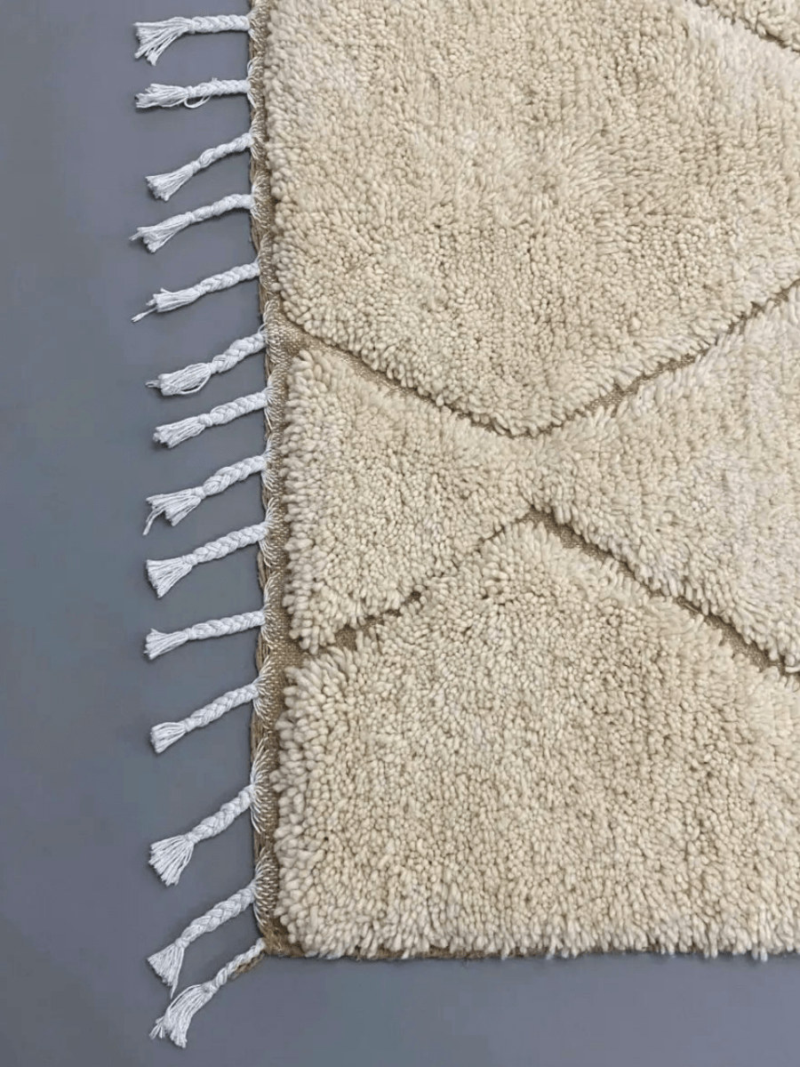 tapis beni ouarain blanc 260x160 cm