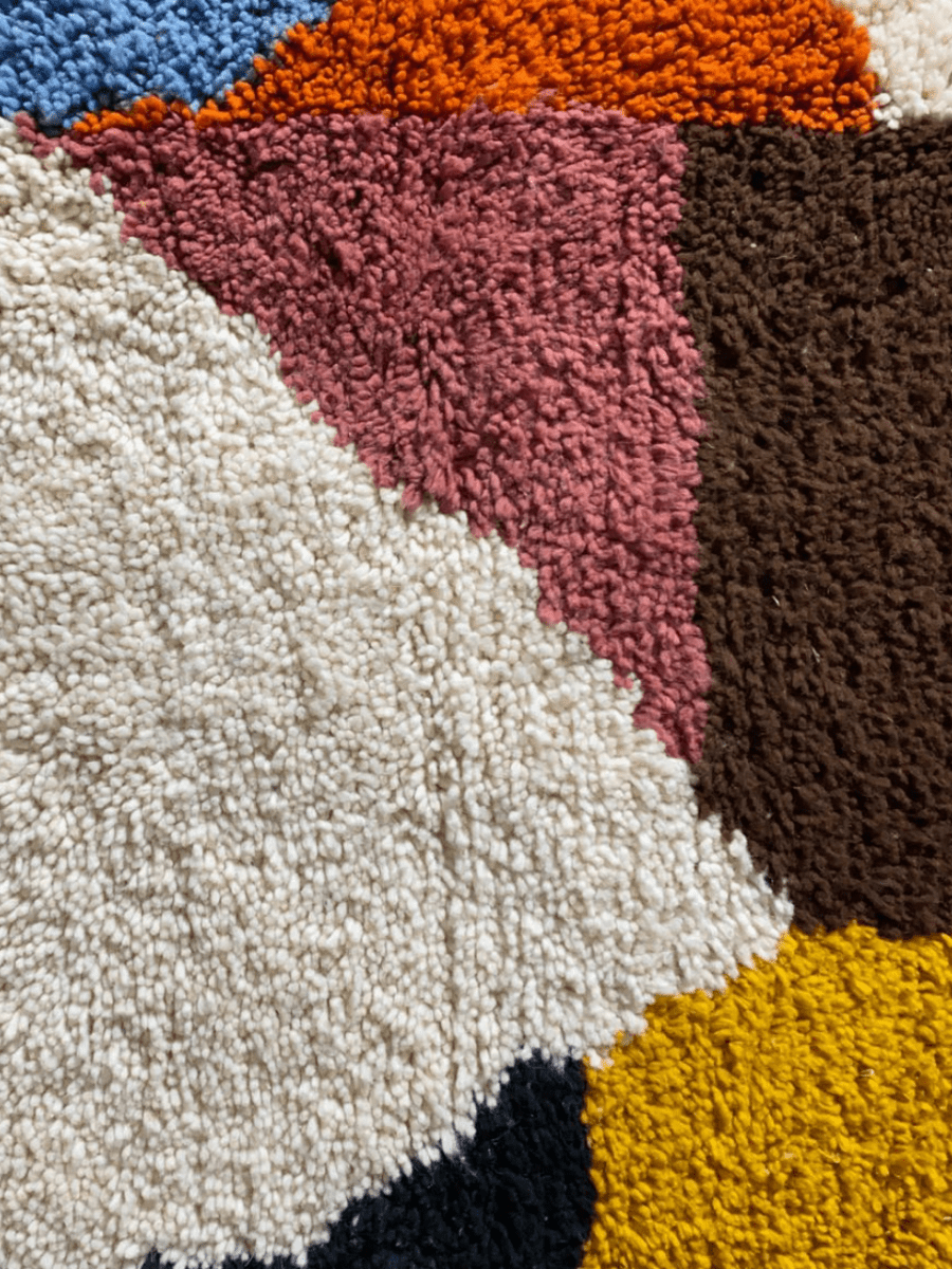 Tapis Beni Ouarain coloré 144×144 cm