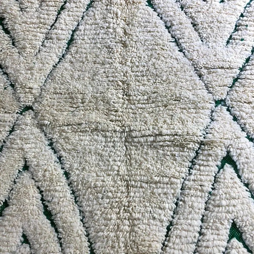 Tapis marocain blanc 195x142 cm