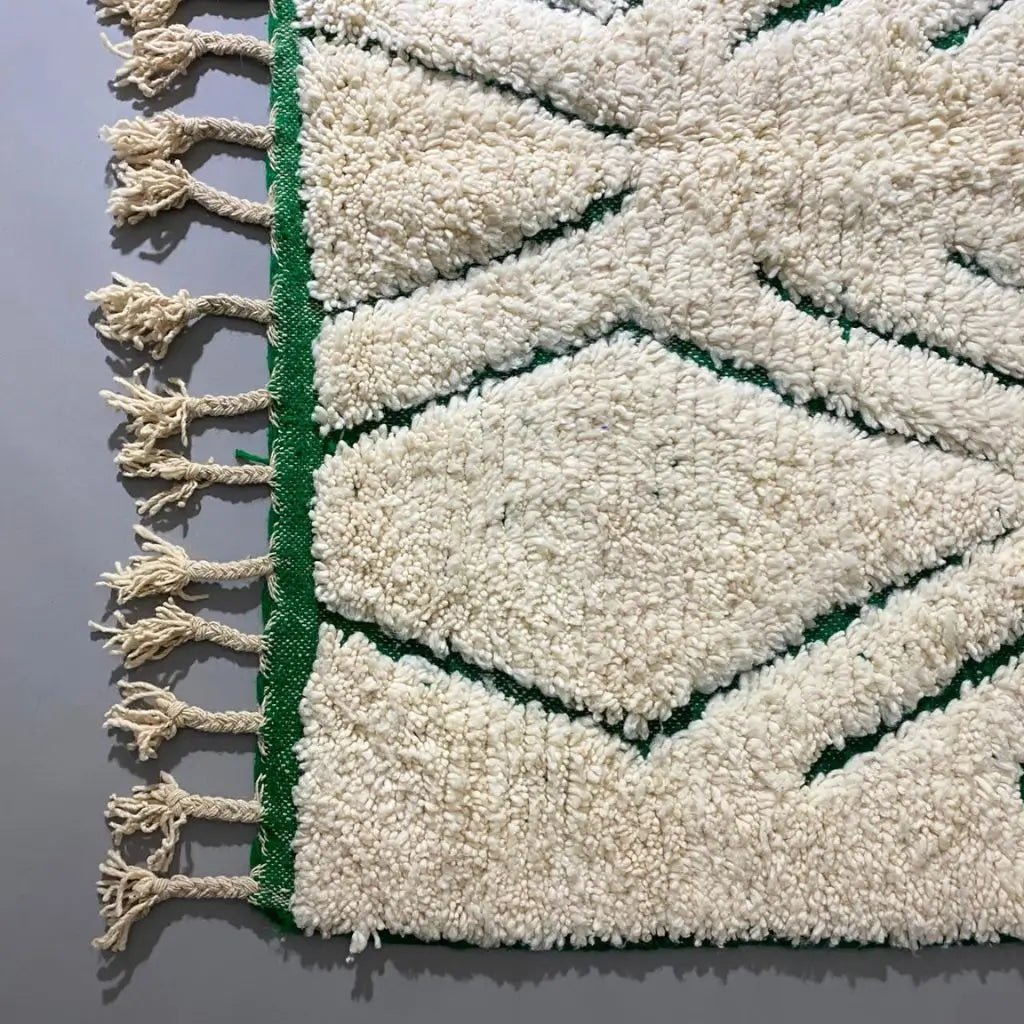 Tapis marocain blanc 195x142 cm