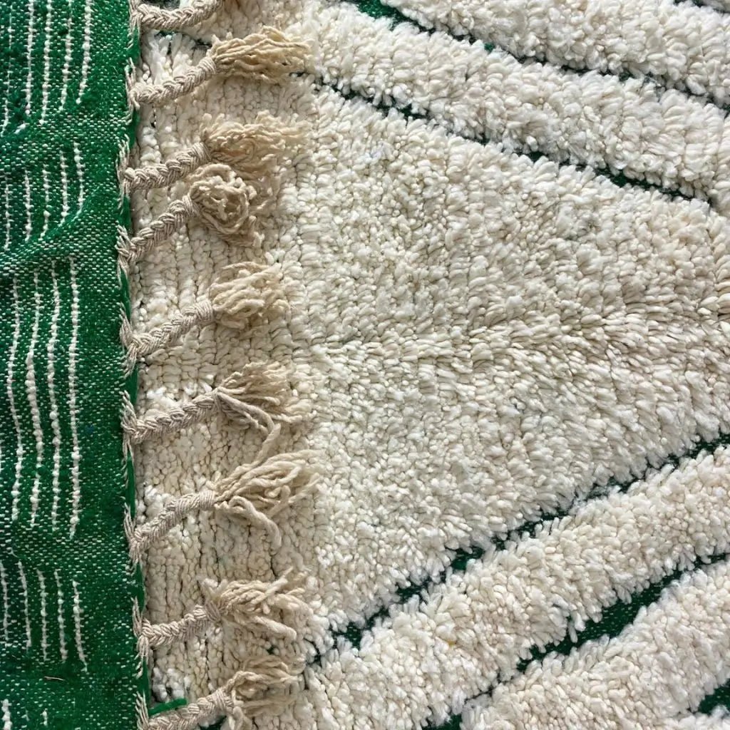 Tapis marocain blanc 195x142 cm
