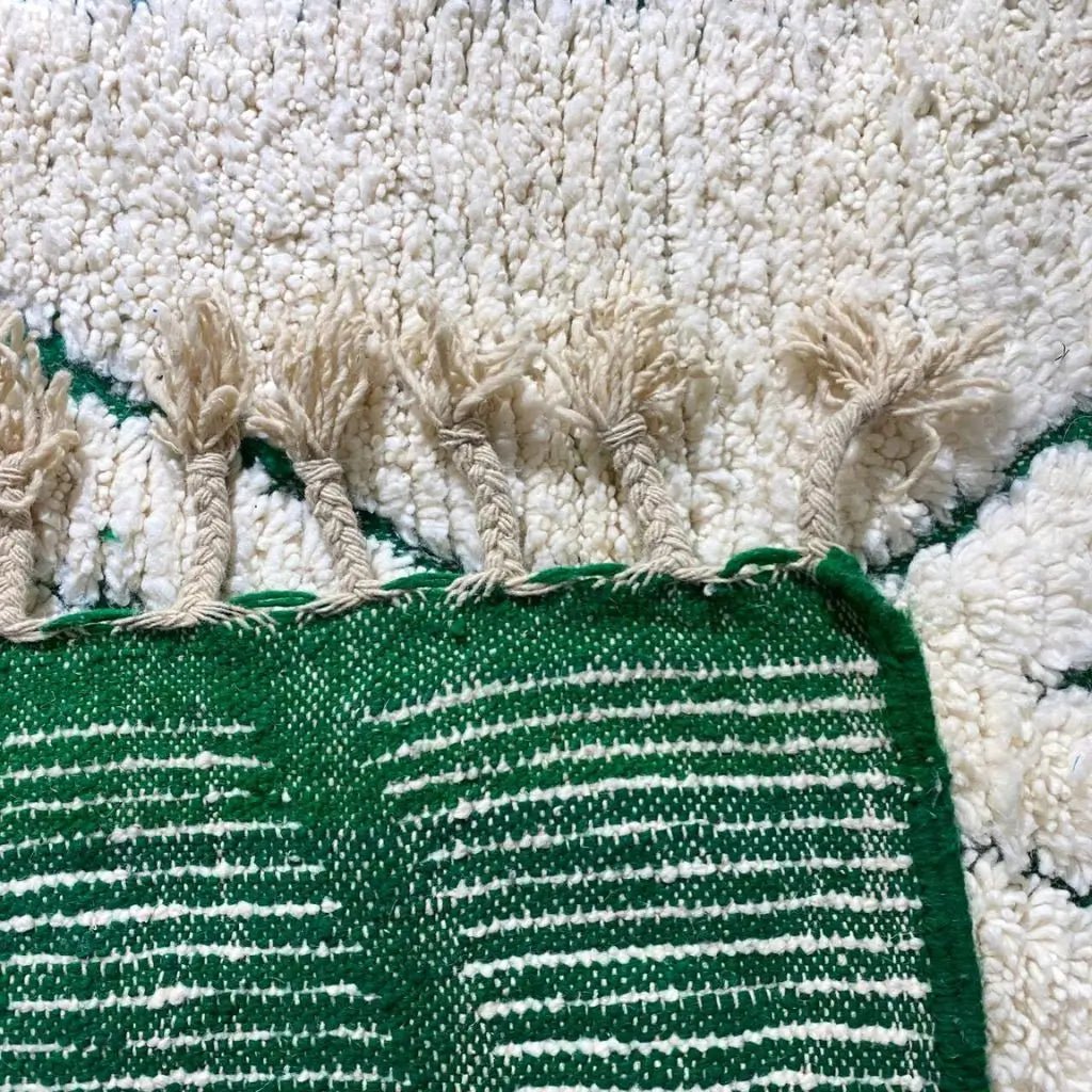 Tapis marocain blanc 195x142 cm