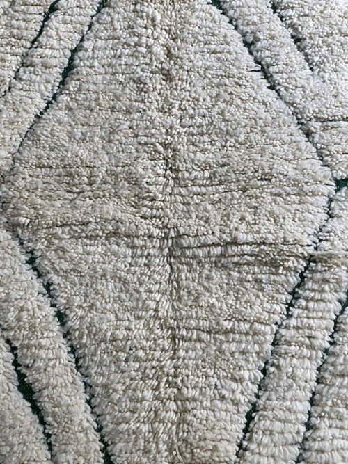 Tapis marocain blanc 195x142 cm