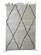 Tapis marocain blanc 250x168 cm