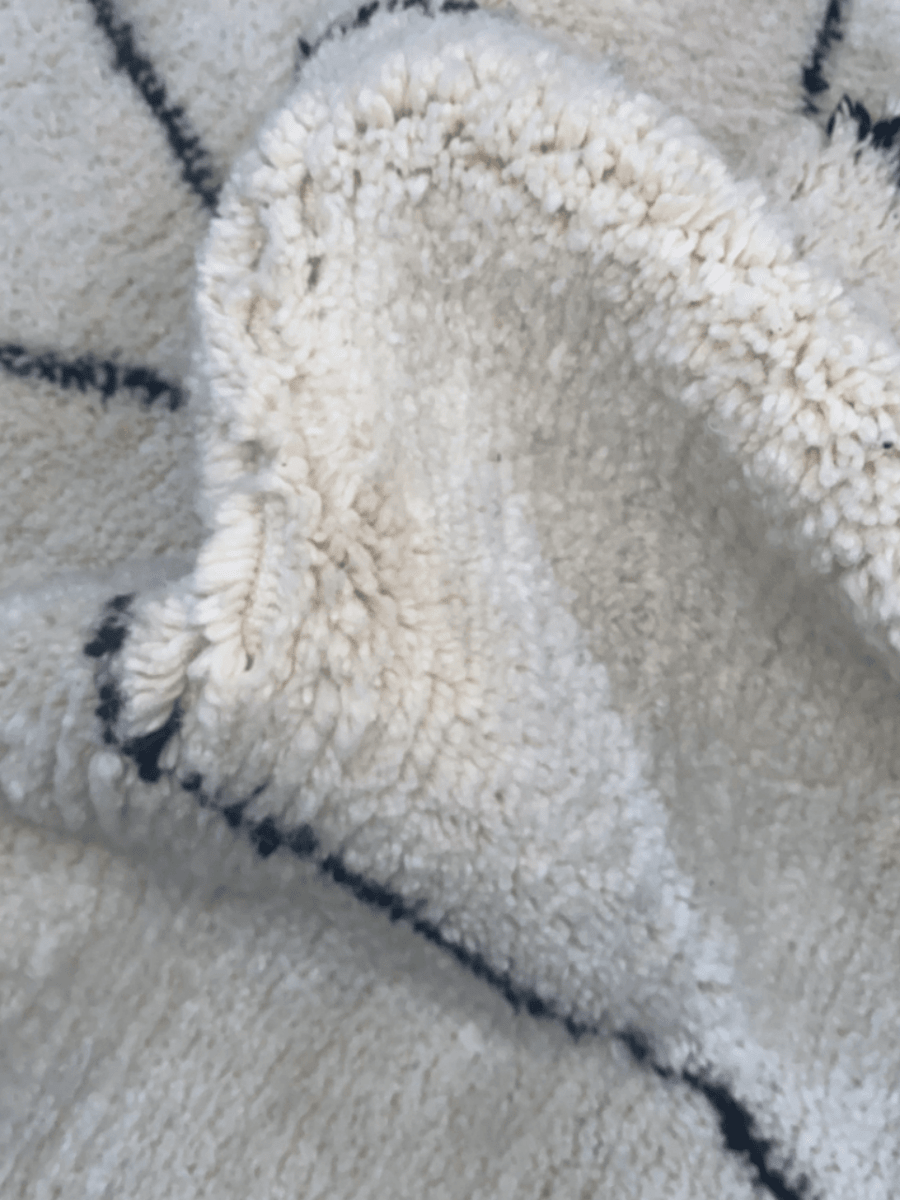 Tapis marocain blanc 250x168 cm
